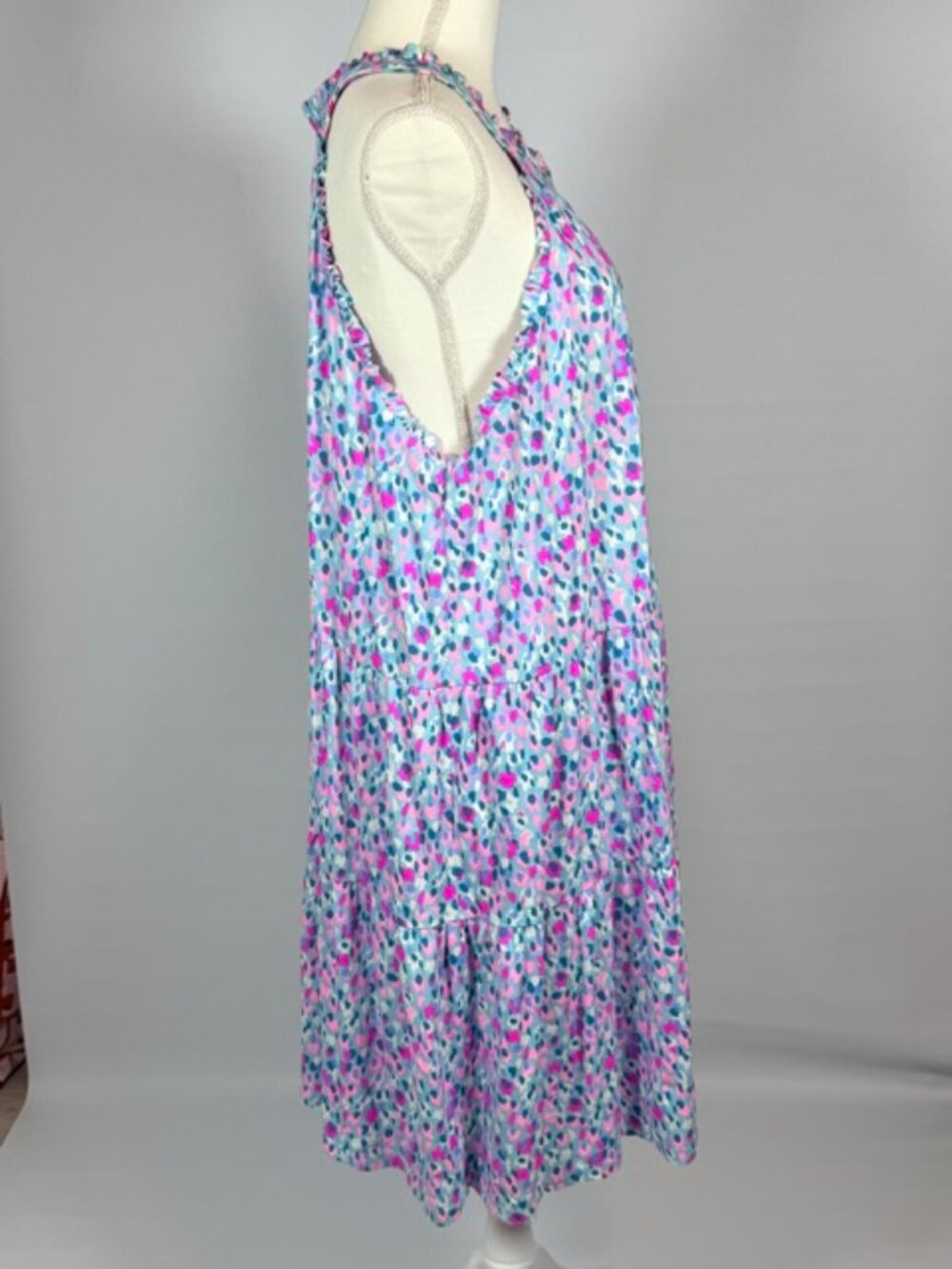 Lilly Pulitzer Jerrica Swing Dress Sleeveless Hottie Dottie Halter Size XXL - Picture 4 of 12